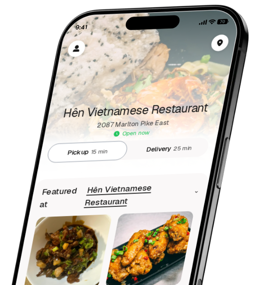 Hên Vietnamese Restaurant app preview